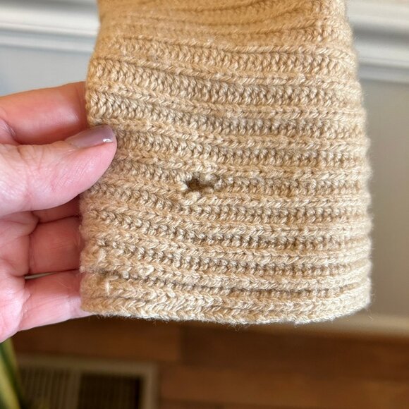 INTERMIX Haley Wool Cashmere Sweater V Neck with Button Detail & Bell Sleeve XS - Picture 12 of 12